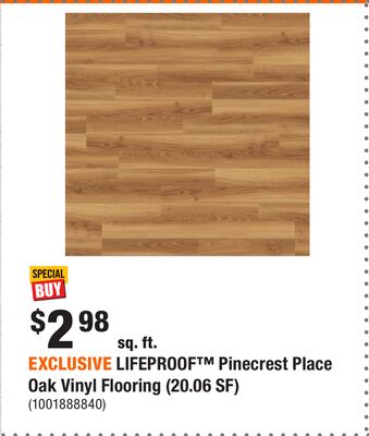 EXCLUSIVE LIFEPROOF™ Pinecrest Place Oak Vinyl Flooring (20.06 SF)