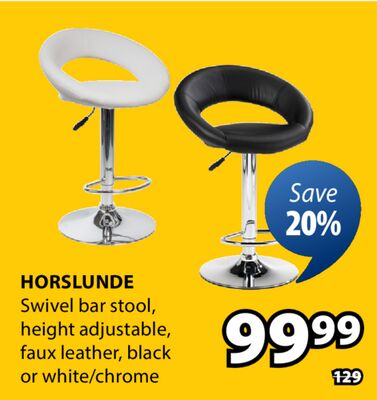 HORSLUNDE Swivel bar stool