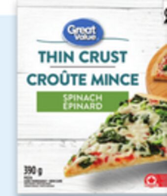 Great Value thin crust frozen pizza