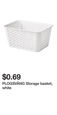 PLOGSVÄNG Storage basket, white