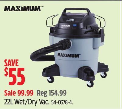 MAXIMUM 22L Wet/Dry Vac