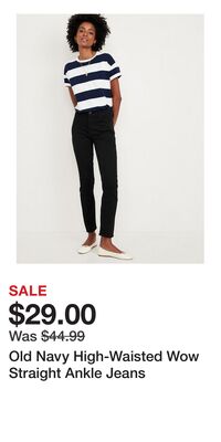 Old Navy High-Waisted Wow Straight Ankle Jeans