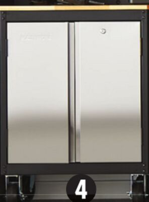 MAXIMUM 28˝ Stainless-Steel 2-Door Base Cabinet.