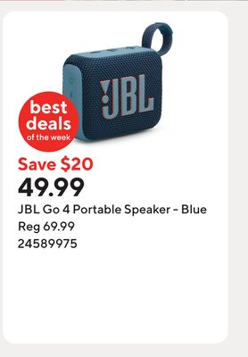 JBL Go 4 Portable Speaker - Blue