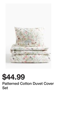 Patterned Cotton Duvet Cover Set