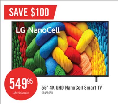 LG 55" NANO80 LED 4K UHD Smart webOS TV (55NANO80AUA.ACC) - 2025 Model