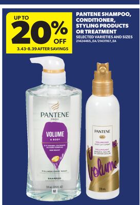 PANTENE SHAMPOO, CONDITIONER, STYLING PRODUCTS OR TREATMENT