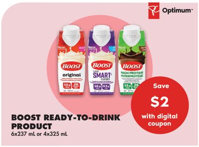 BOOST READY-TO-DRINK PRODUCT, 6x237 mL or 4x325 mL