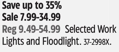 Selected Work Lights and Floodlight