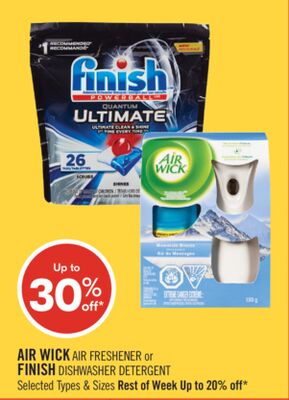 AIR WICK AIR FRESHENER or lutions FINISH DISHWASHER DETERGENT