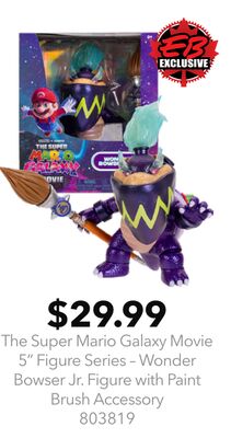 The Super Mario Galaxy Movie 5" Figure Series – Wonder Bowser Jr. Figure with Paint Brush Accessory