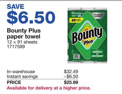 Bounty Plus paper towel