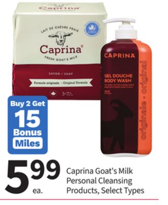 Caprina Goat's Milk Personal Cleansing Products