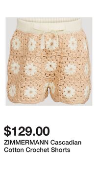 ZIMMERMANN Cascadian Cotton Crochet Shorts