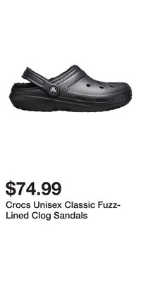 Crocs Unisex Classic Fuzz-Lined Clog Sandals