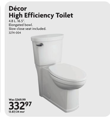 Décor High Efficiency Toilet