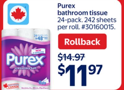 Purex bathroom tissue
