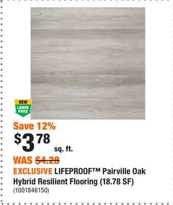 EXCLUSIVE LIFEPROOF™ Pairville Oak Hybrid Resilient Flooring (18.78 SF)