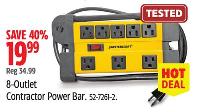 Mastercraft 8-Outlet Contractor Power Bar