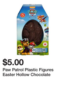 Paw Patrol Plastic Figures Easter Hollow Chocolate