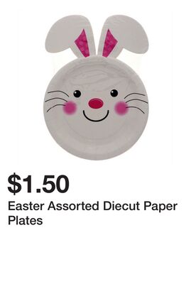 Easter Assorted Diecut Paper Plates