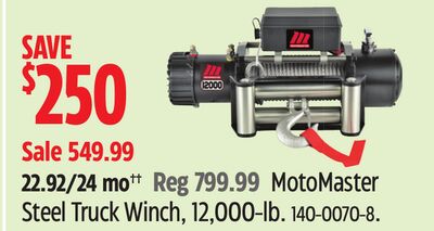 MotoMaster Steel Truck Winch, 12,000-lb.