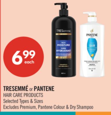 TRESEMMÉ or PANTENE HAIR CARE PRODUCTS