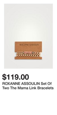 ROXANNE ASSOULIN Set Of Two The Mama Link Bracelets