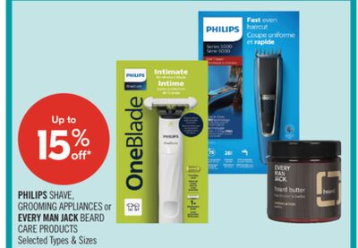 PHILIPS SHAVE, GROOMING APPLIANCES or EVERY MAN JACK BEAR CARE PRODUCTS