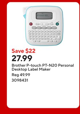 Brother P-touch PT-N20 Personal Desktop Label Maker