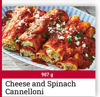 Cheese and Spinach Cannelloni