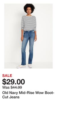 Old Navy Mid-Rise Wow Boot-Cut Jeans