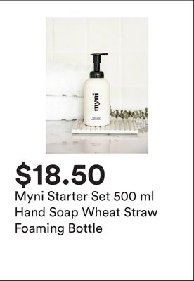 Myni Starter Set 500 ml Hand Soap Wheat Straw Foaming Bottle