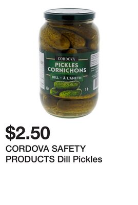 CORDOVA SAFETY PRODUCTS Dill Pickles