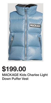 MACKAGE Kids Charlee Light Down Puffer Vest