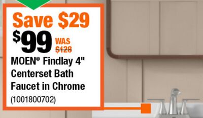 Moen Findlay 4" Centerset Bath Faucet in Chrome