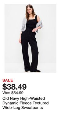 Old Navy High-Waisted Dynamic Fleece Textured Wide-Leg Sweatpants