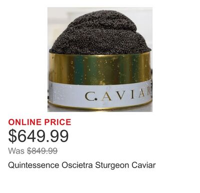 Quintessence Oscietra Sturgeon Caviar