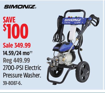 Simoniz 2700-PSI Electric Pressure Washer