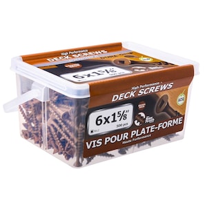 Paulin #6 x 1-5/8-inch Square Drive Flat Head Deck Screw UNC in Brown - 500pcs -$13.59  (reg $28.58 - 50% off)