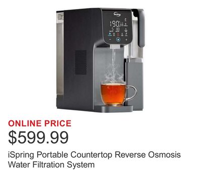 iSpring Portable Countertop Reverse Osmosis Water Filtration System