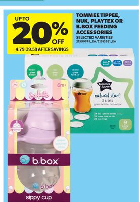 TOMMEE TIPPEE, NUK, PLAYTEX OR B. BOX FEEDING ACCESSORIES