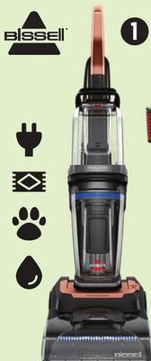 Bissell Revolution® HydroSteam™ Upright Carpet & Upholstery Cleaner.