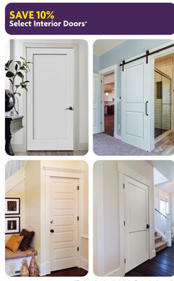 SAVE 10% Select Interior Doors