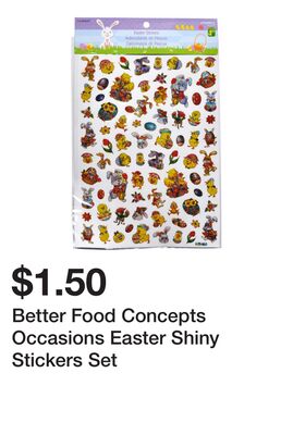 Better Food Concepts Occasions Easter Shiny Stickers Set