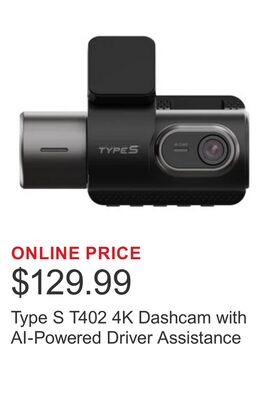 Type S T402 4K Dashcam with AI-Powered Driver Assistance