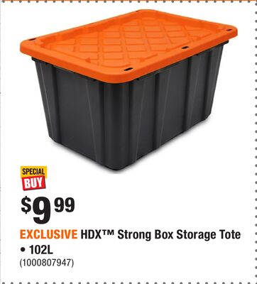 EXCLUSIVE HDX™ Strong Box Storage Tote • 102L