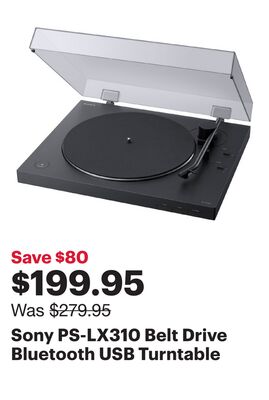 Sony PS-LX310 Belt Drive Bluetooth USB Turntable