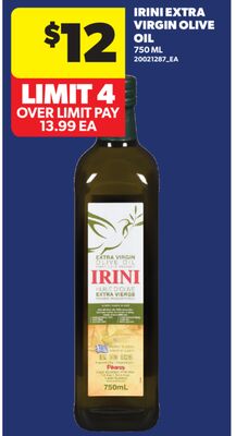 IRINI EXTRA VIRGIN OLIVE OIL, 750 ML