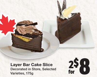 Layer Bar Cake Slice